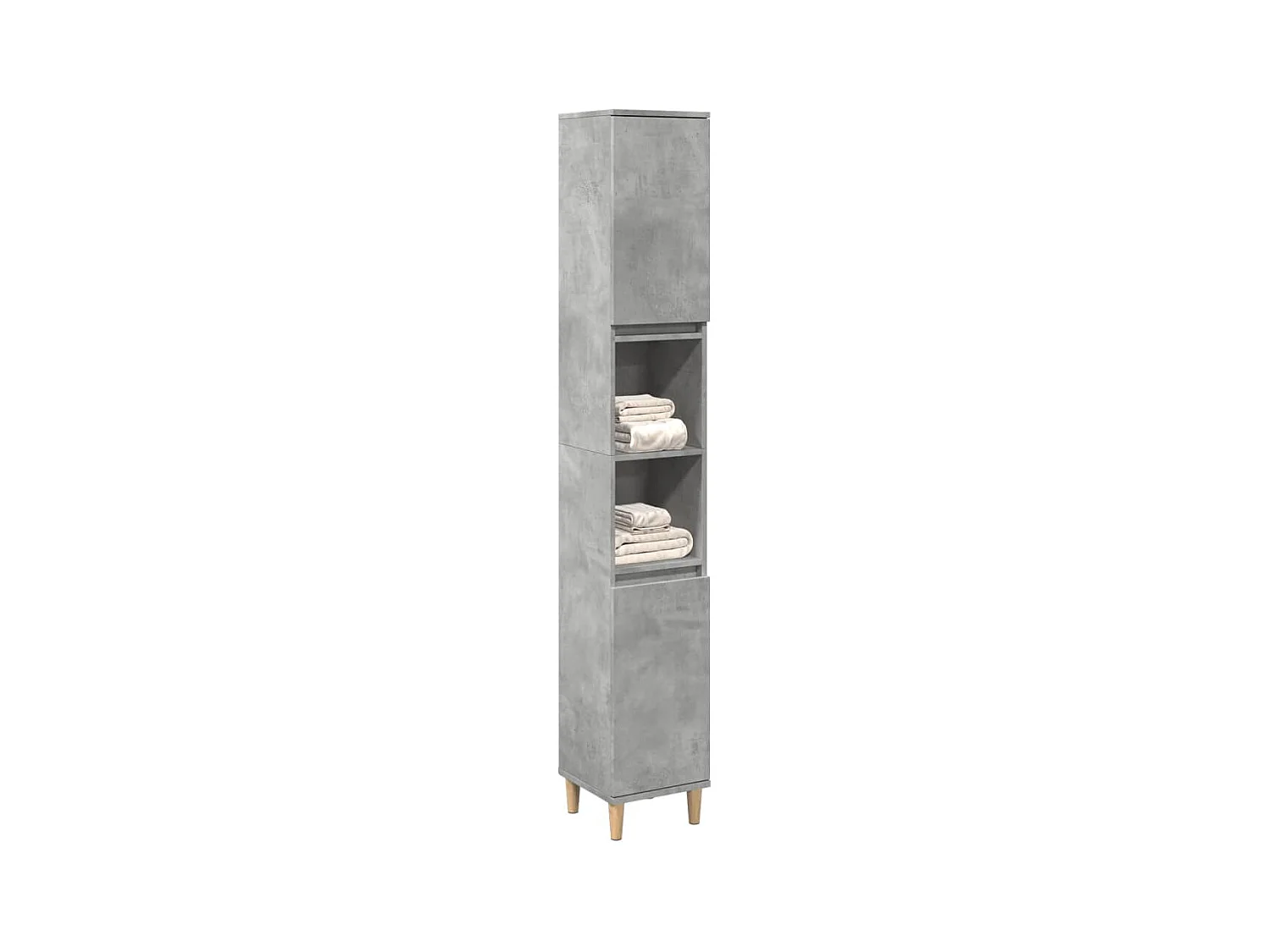 Armoire de salle de bain gris béton 30x30x190 cm