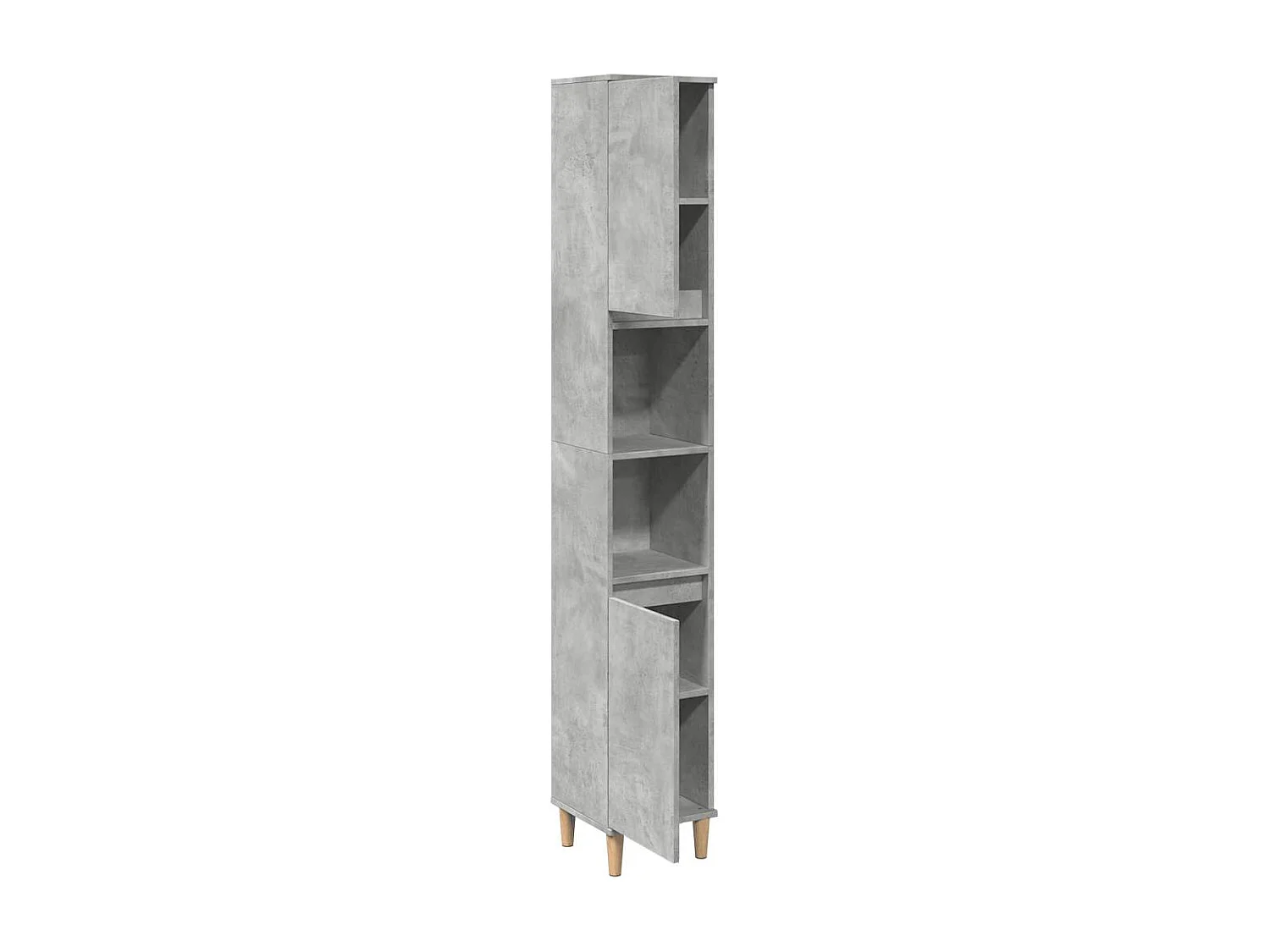 Armoire de salle de bain gris béton 30x30x190 cm
