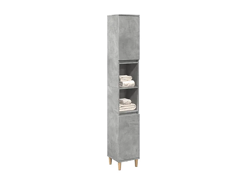 Armoire de salle de bain gris béton 30x30x190 cm