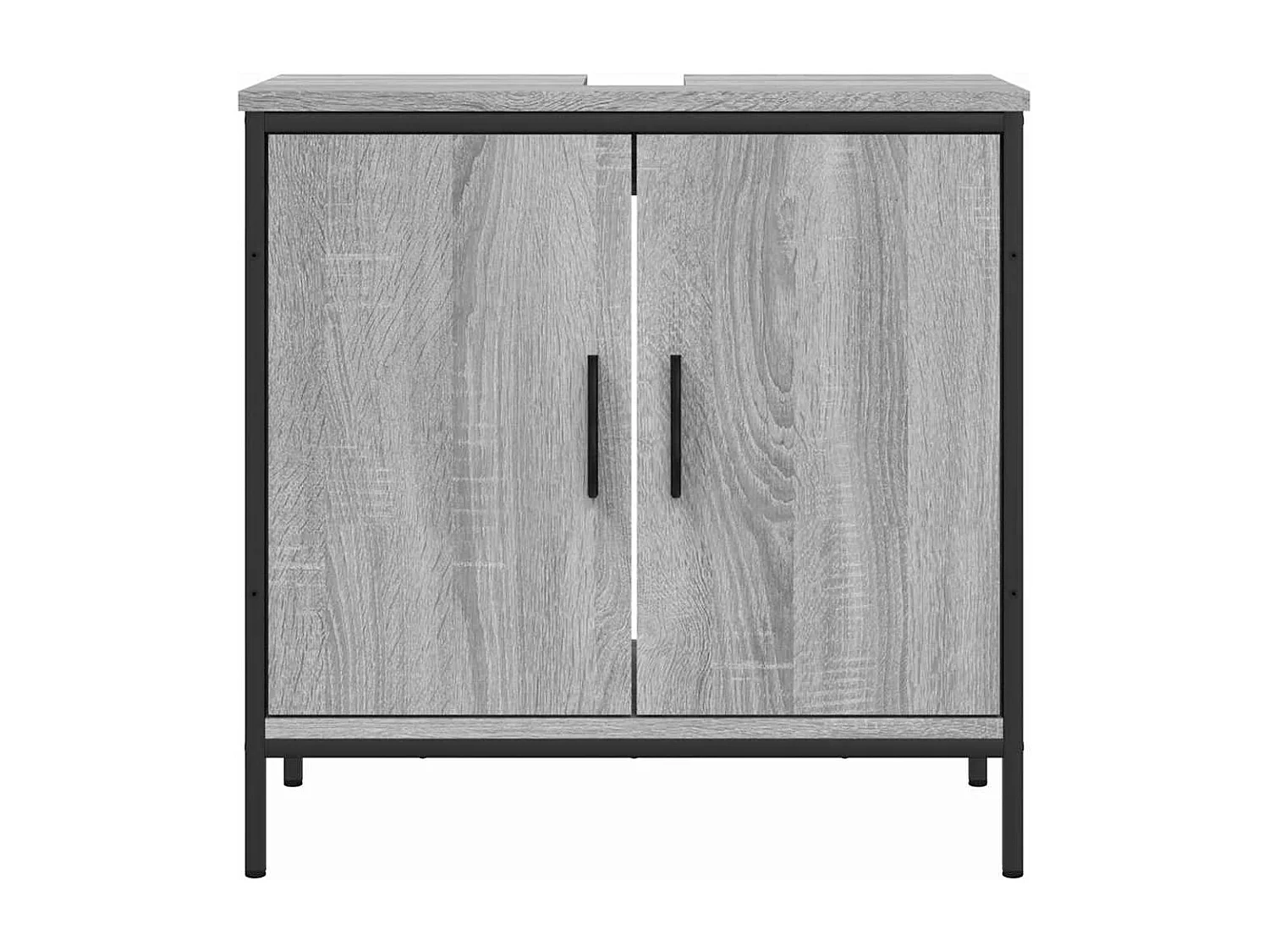 Mueble de baño lavabo sonoma gris 60x30x60 cm