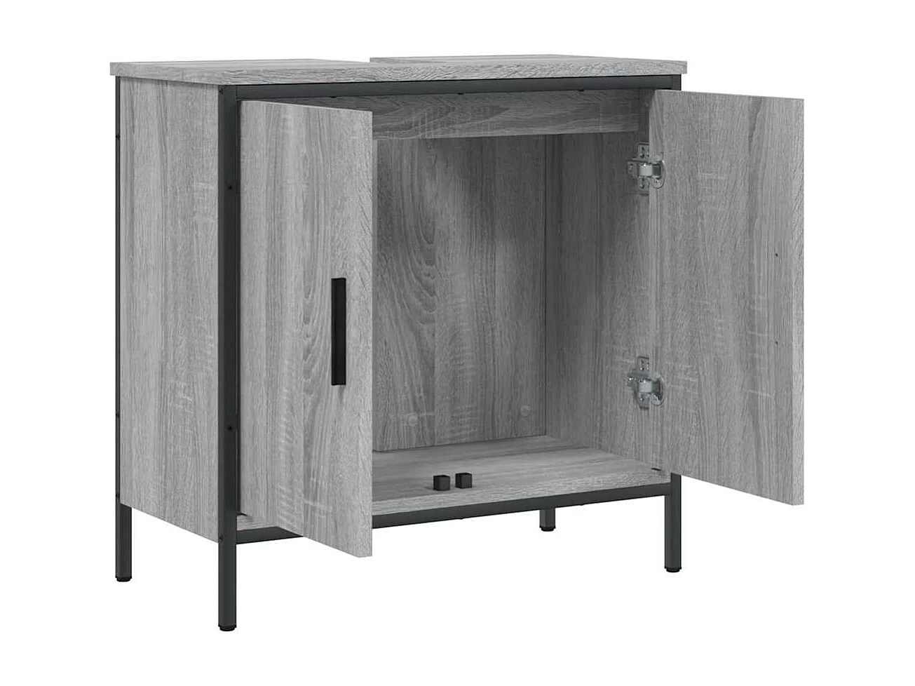 Armoire lavabo de salle de bain sonoma gris 60x30x60 cm