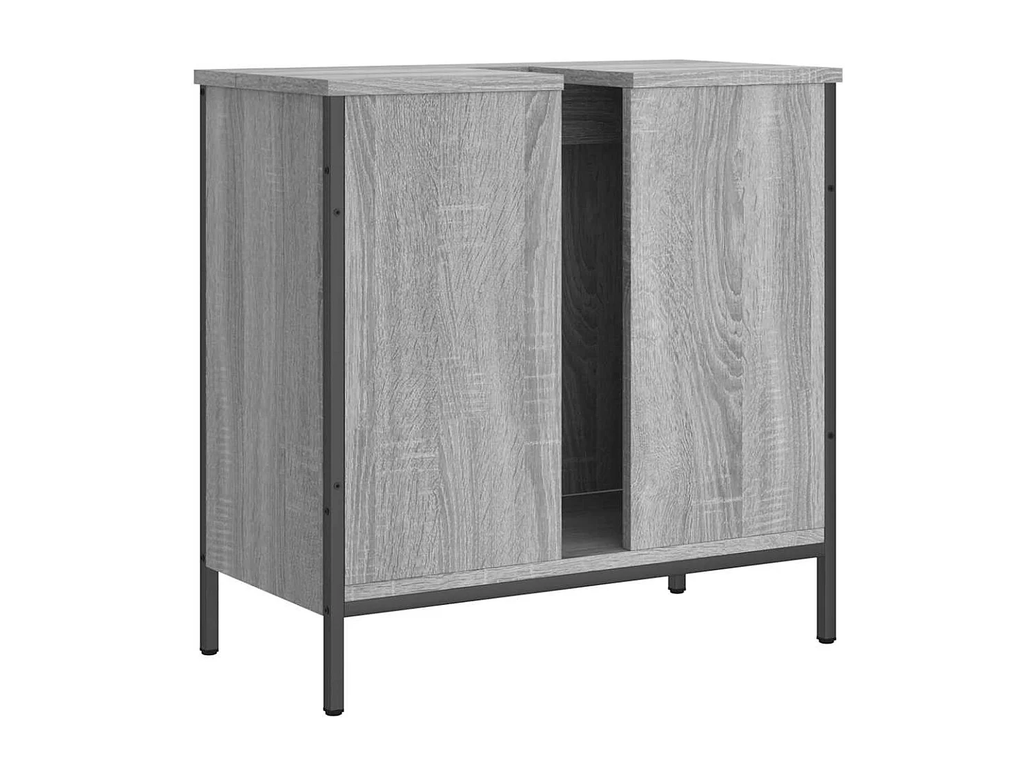 Armoire lavabo de salle de bain sonoma gris 60x30x60 cm