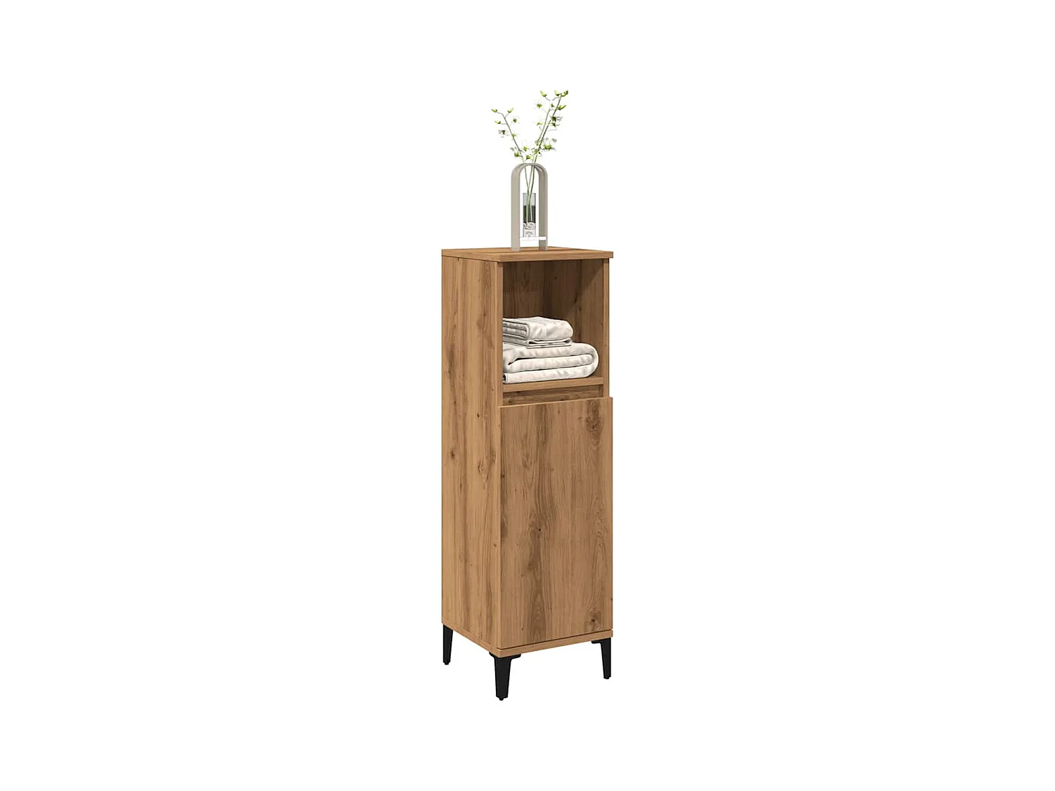 Armoire de salle de bain chêne artisanal 30x30x100 cm