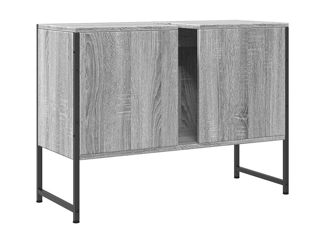 Armoire lavabo de salle de bain sonoma gris bois d'ingénierie