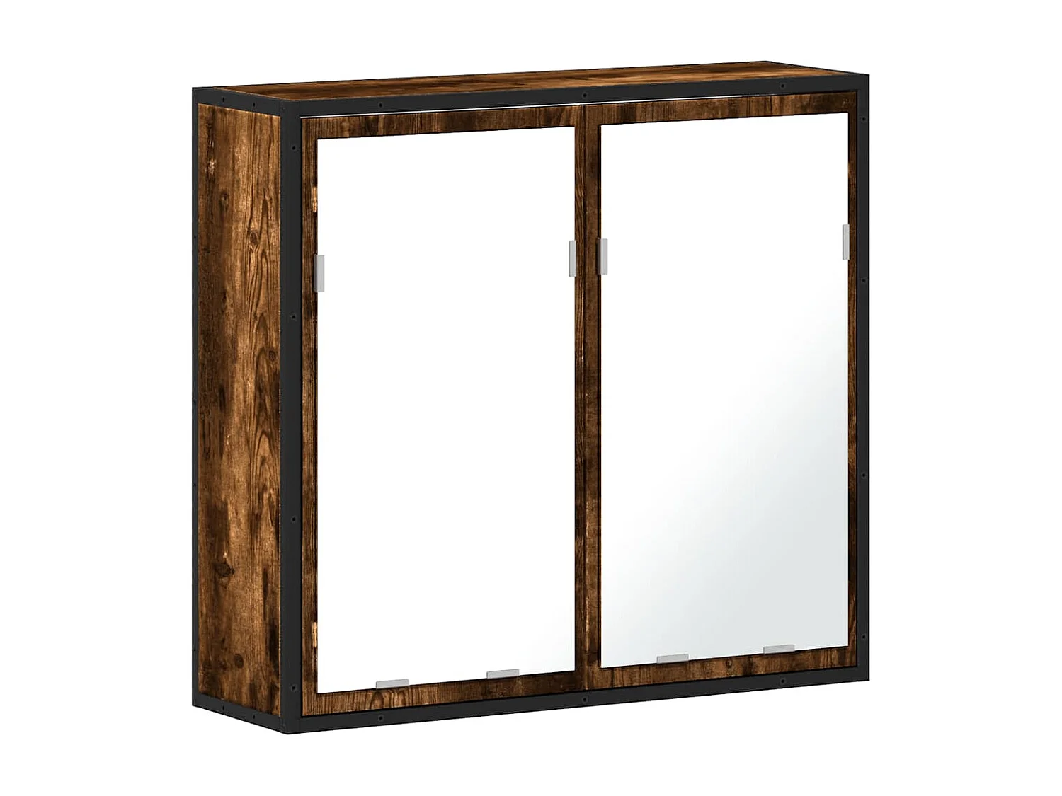 Armoire à miroir de salle de bain chêne fumé bois d’ingénierie