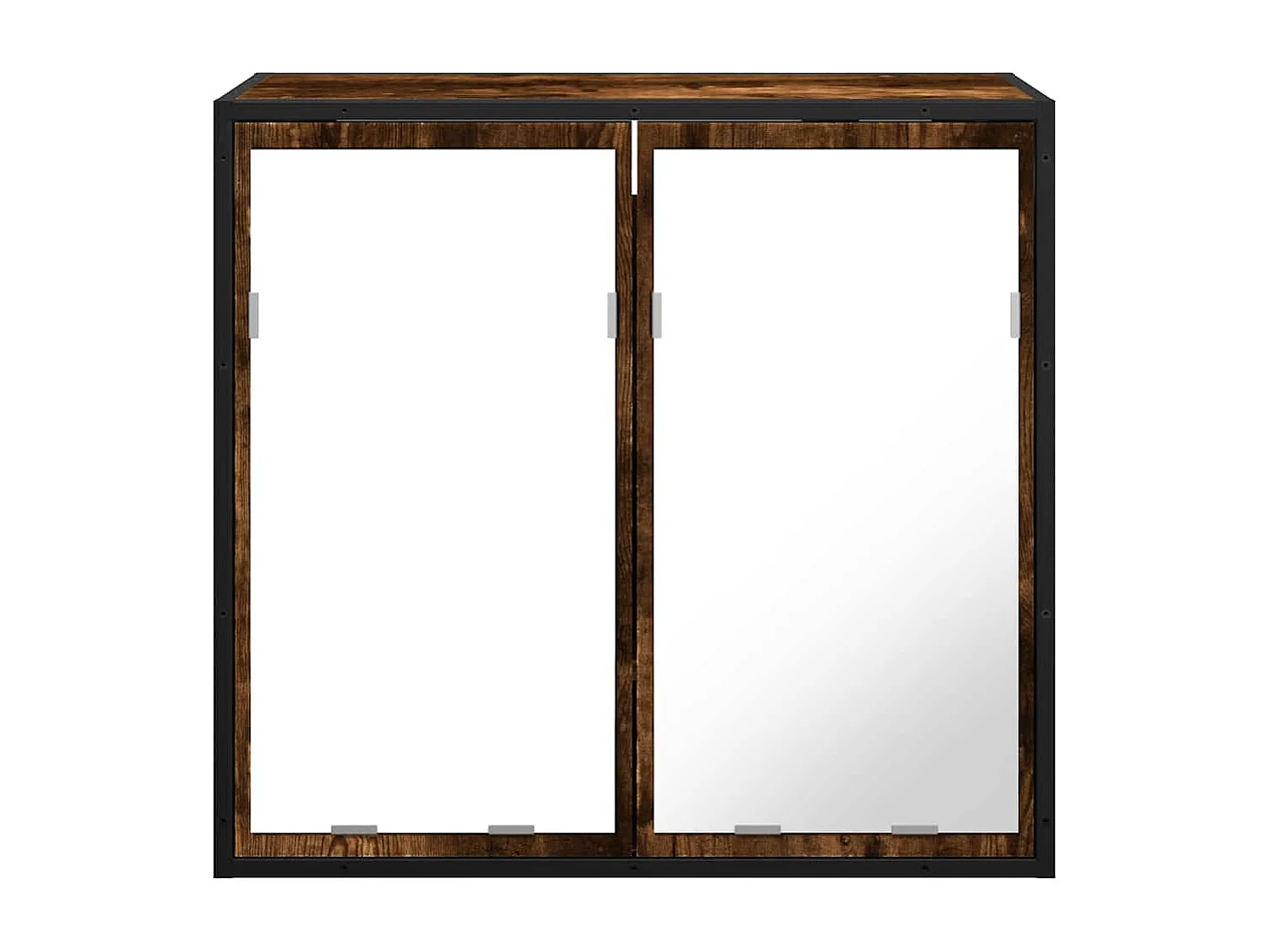 Armoire à miroir de salle de bain chêne fumé bois d’ingénierie