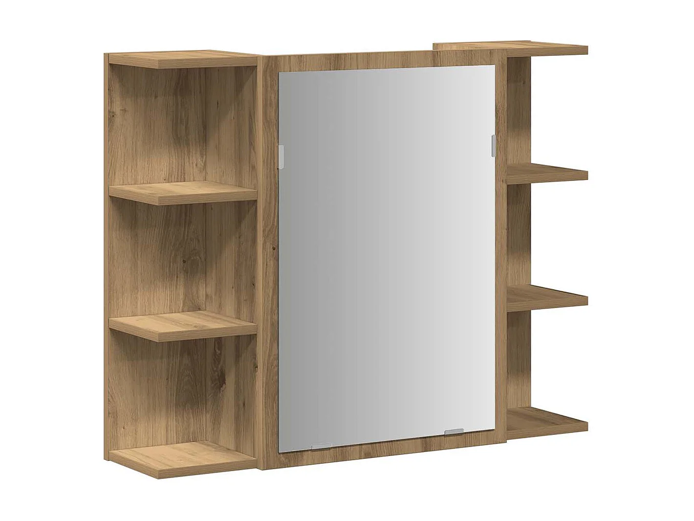 Armoire à miroir de salle de bain chêne artisanal 80x20,5x64 cm