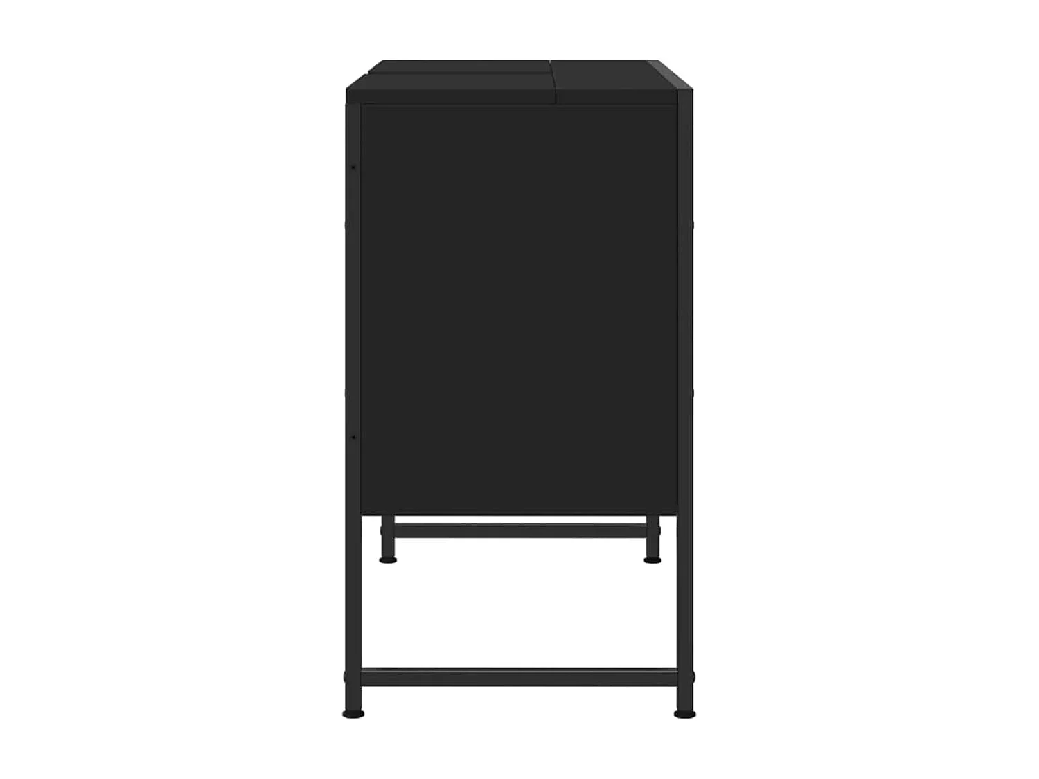 Armoire lavabo de salle de bain noir 80x33x60cm bois ingénierie