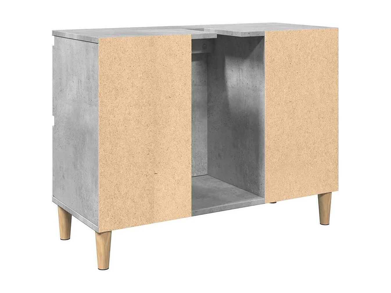 Meuble d'évier gris béton 80x33x60 cm bois d'ingénierie