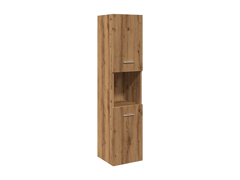 Armoire de salle de bain suspendue chêne artisanal 30x30x130 cm