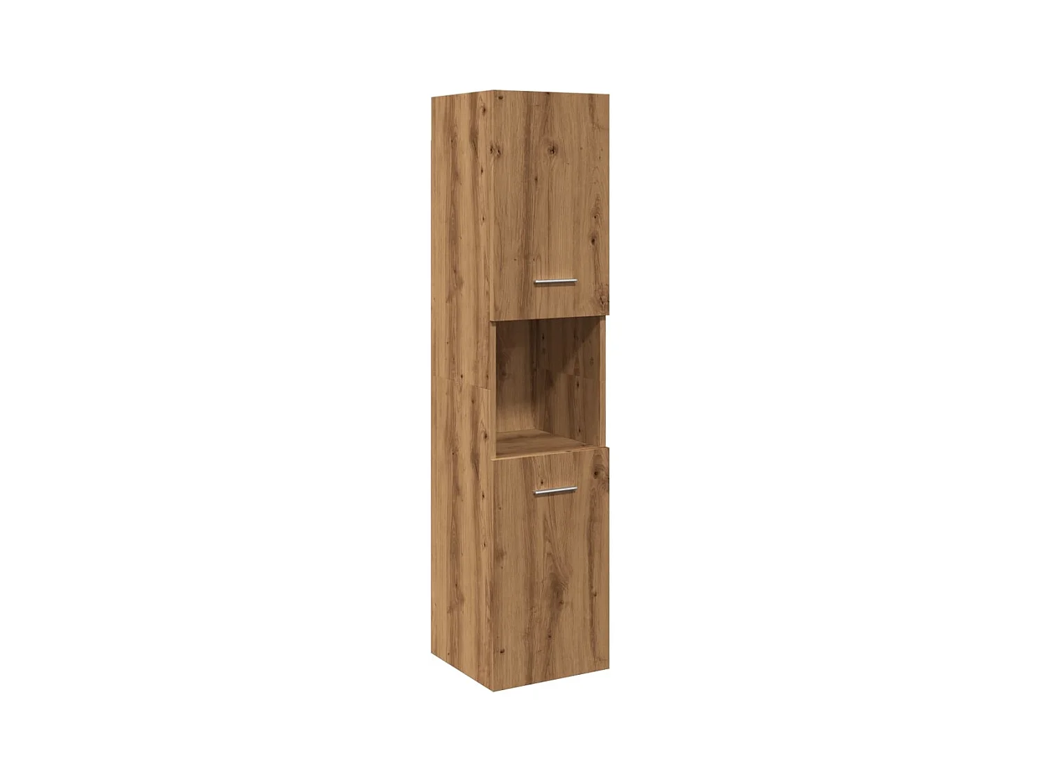 Armoire de salle de bain suspendue chêne artisanal 30x30x130 cm