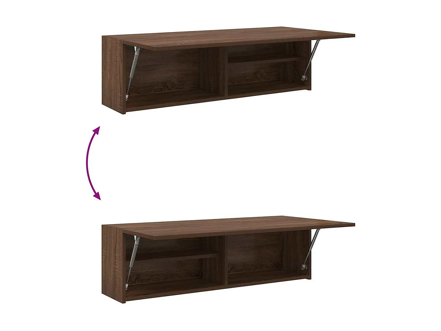 Mueble de baño de pared roble marrón 100x25x30cm madera de ingeniería