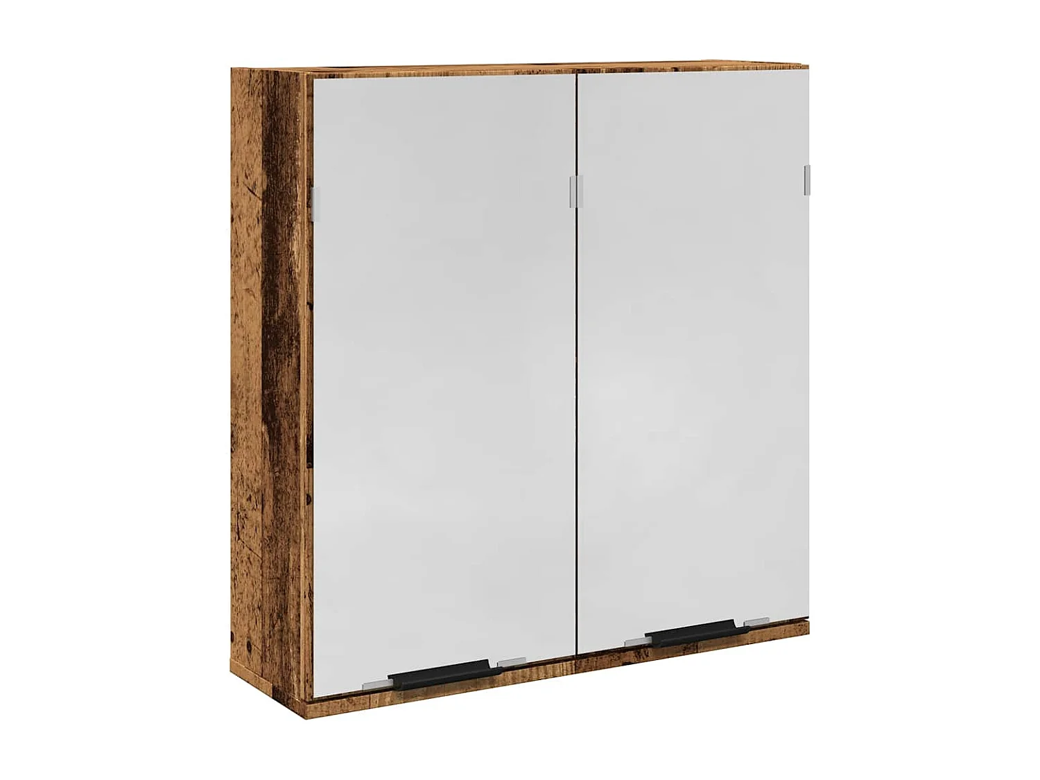 Armoire à miroir de salle de bain vieux bois 64x20x66,5 cm