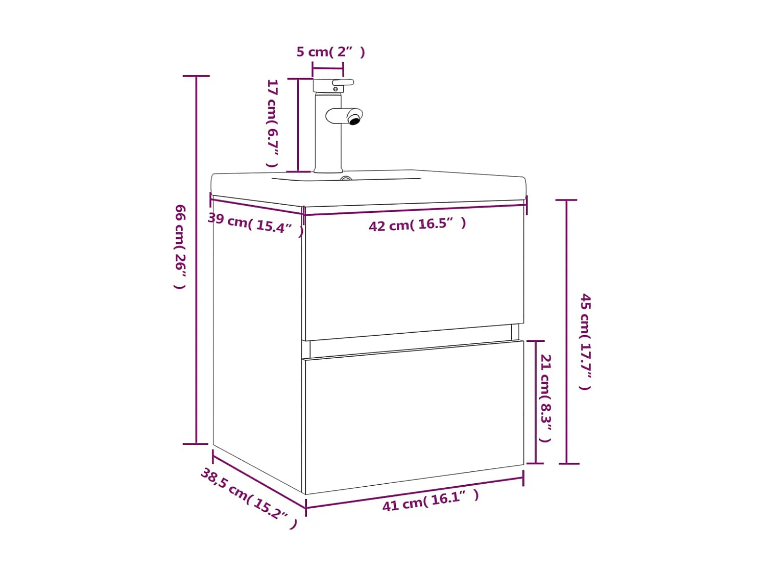 Meuble lavabo avec bassin intégré Sonoma gris Bois d'ingénierie