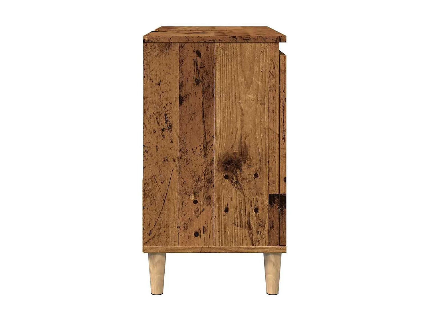 Armoire lavabo vieux bois 65x33x60 cm bois d'ingénierie