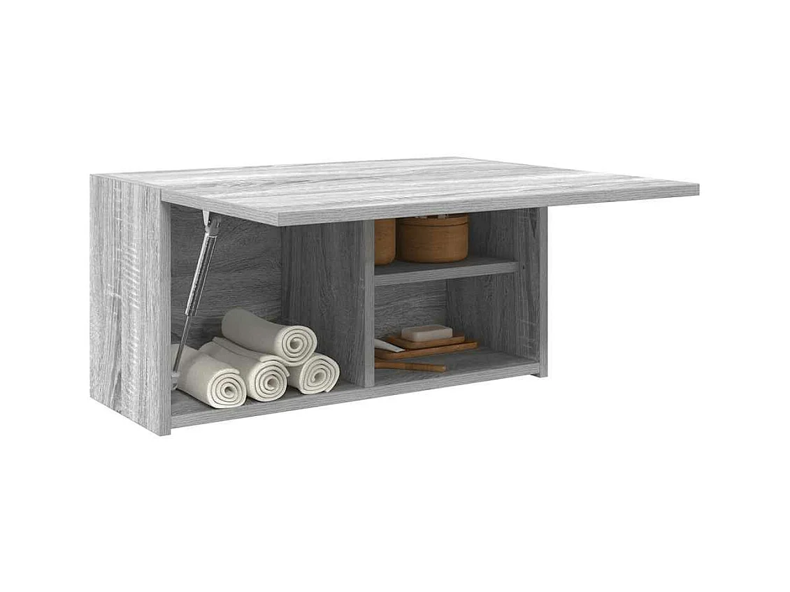 Armoire murale de bain sonoma gris 60x25x30cm bois d'ingénierie