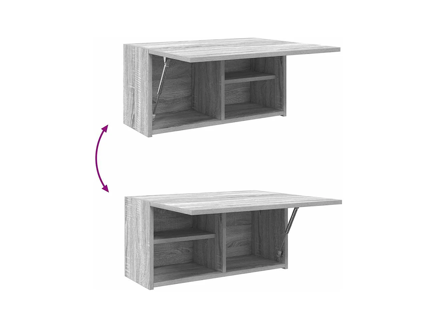 Armoire murale de bain sonoma gris 60x25x30cm bois d'ingénierie