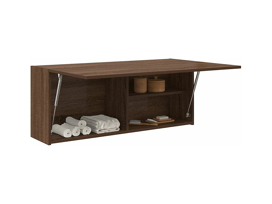 Armoire murale de bain chêne marron 100x25x40cm bois ingénierie
