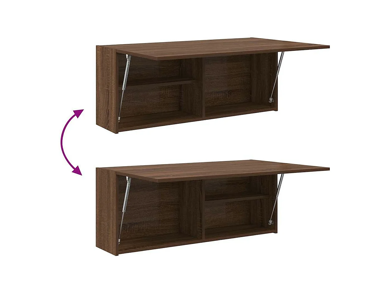 Armoire murale de bain chêne marron 100x25x40cm bois ingénierie