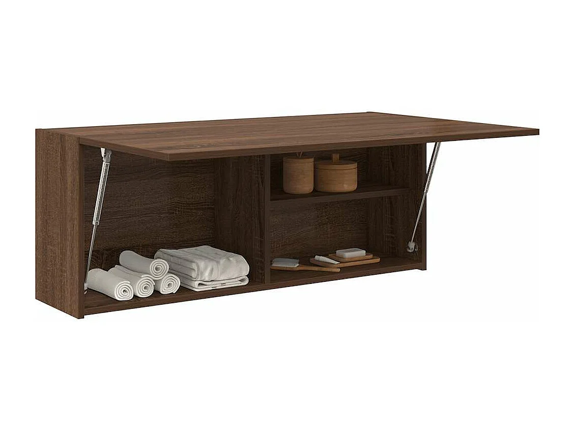 Armoire murale de bain chêne marron 100x25x40cm bois ingénierie