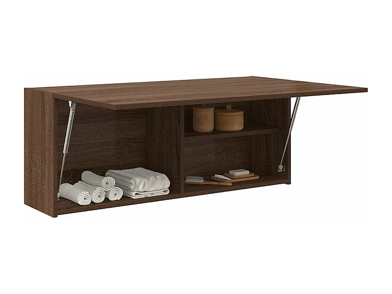 Armoire murale de bain chêne marron 100x25x40cm bois ingénierie