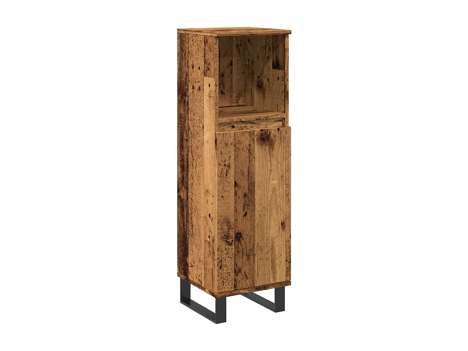 Armoire de salle de bain vieux bois 30x30x100cm bois ingénierie