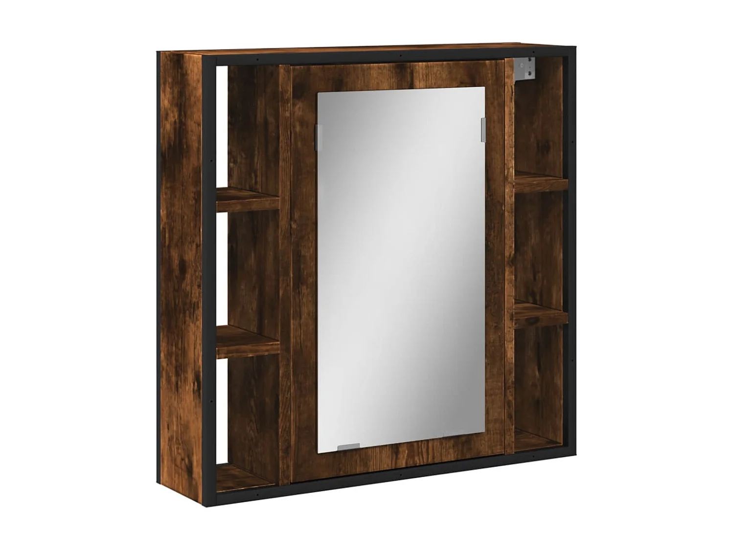 Armoire à miroir de salle de bain chêne fumé bois d’ingénierie