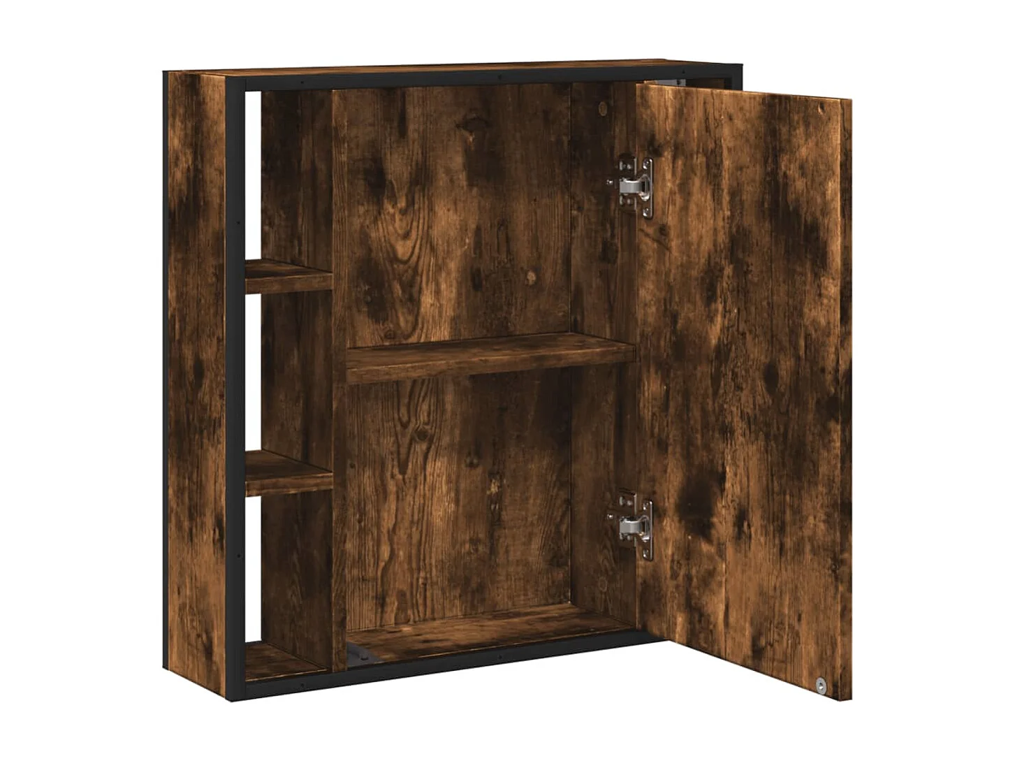 Armoire à miroir de salle de bain chêne fumé bois d’ingénierie