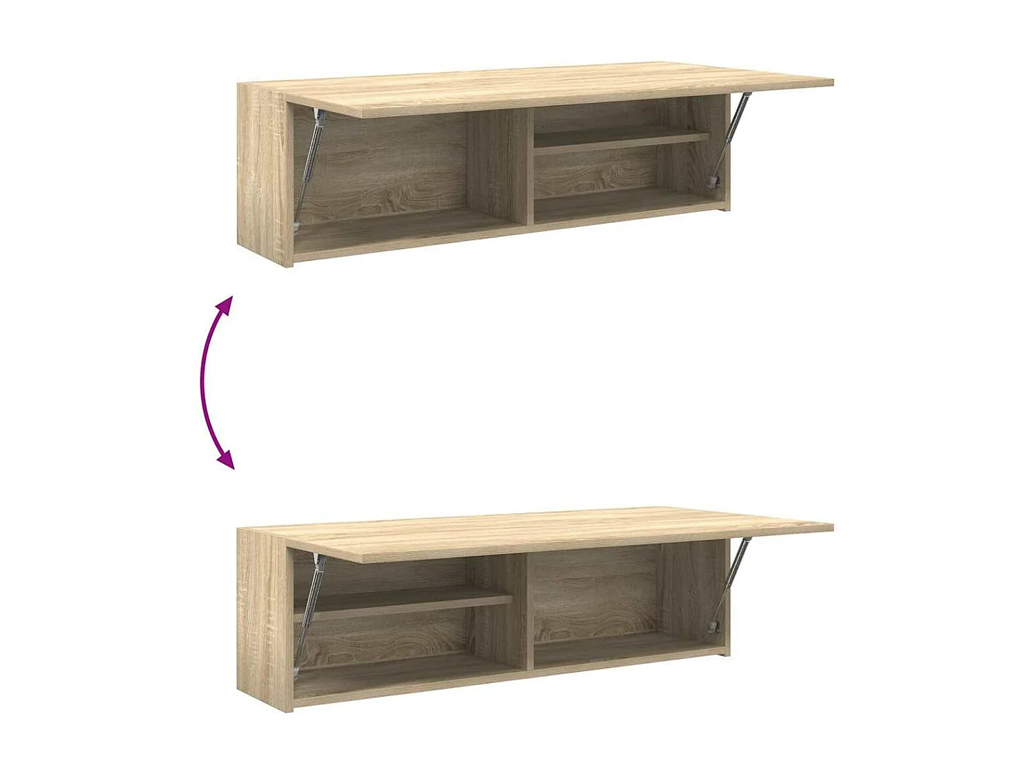 Mueble de baño de pared roble Sonoma 100x25x30cm madera de ingeniería