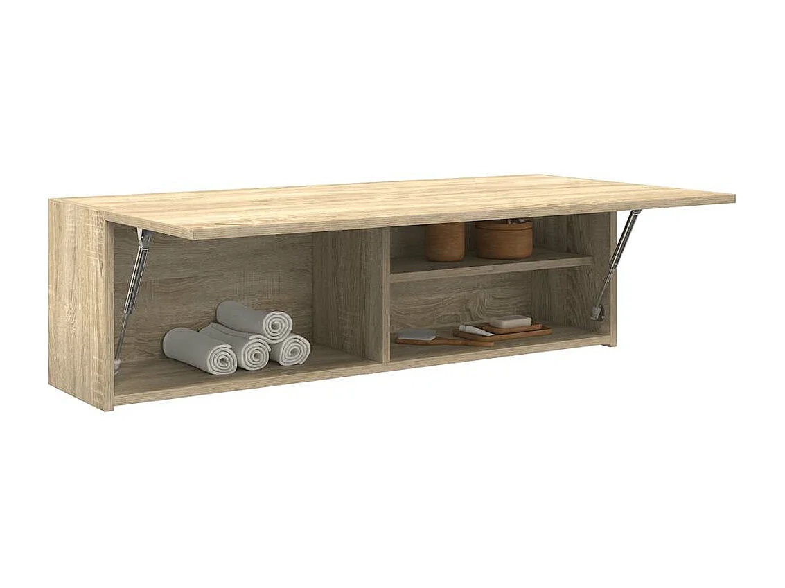 Armoire murale de bain chêne sonoma 100x25x30cm bois ingénierie