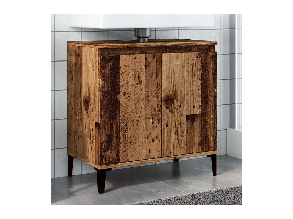 Altholz Waschbeckenunterschrank 58x33x60 cm Holzwerkstoff