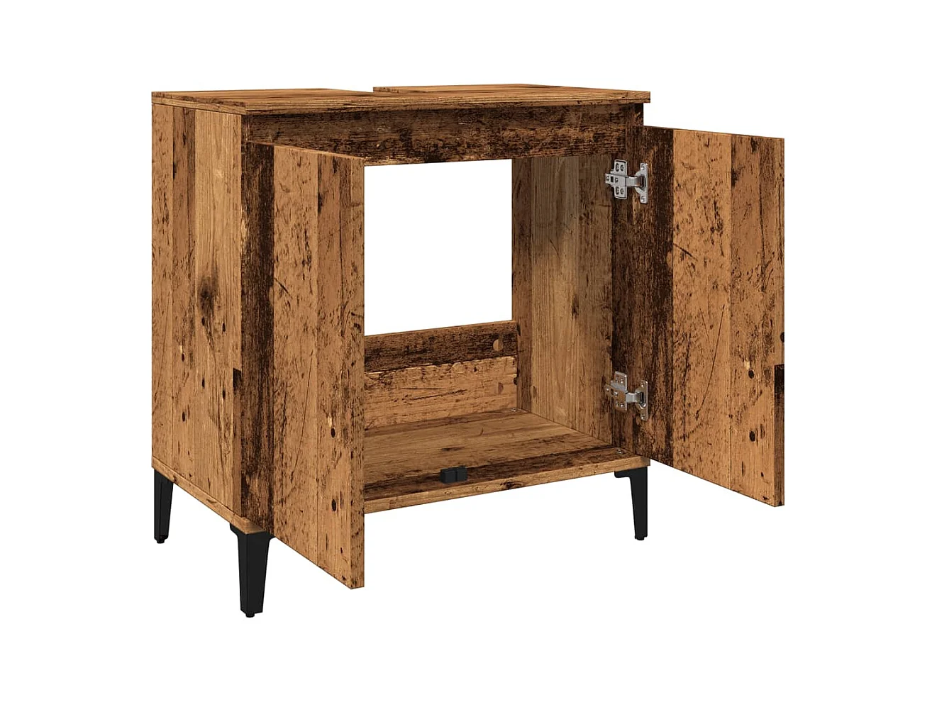 Armoire d'évier vieux bois 58x33x60 cm bois d'ingénierie