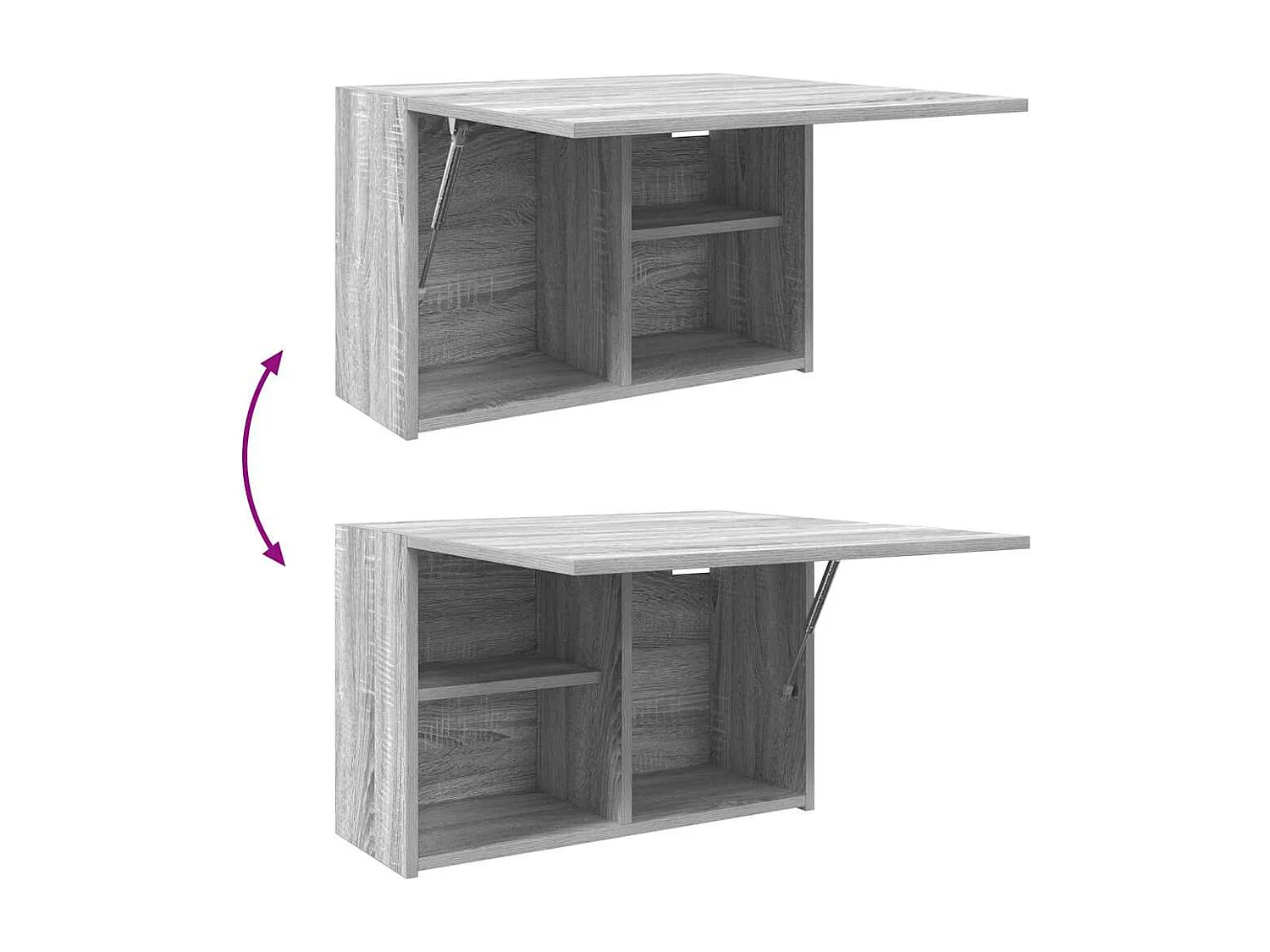 Armoire murale de bain sonoma gris 60x25x40cm bois d'ingénierie