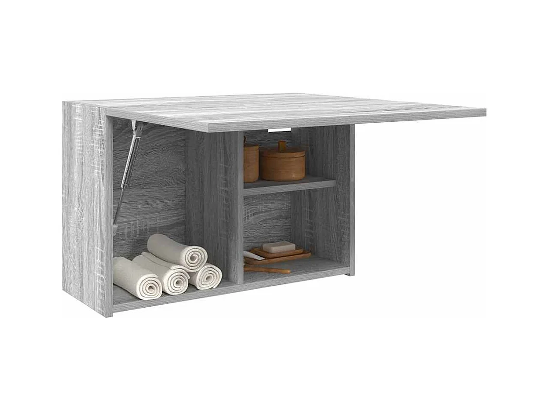 Armoire murale de bain sonoma gris 60x25x40cm bois d'ingénierie