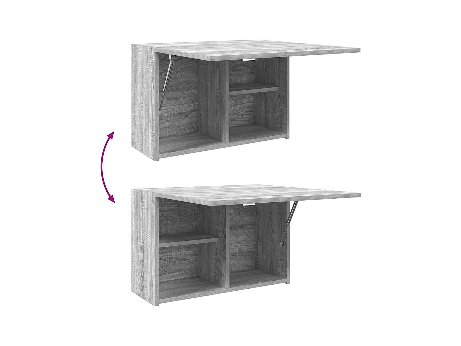 Armoire murale de bain sonoma gris 60x25x40cm bois d'ingénierie