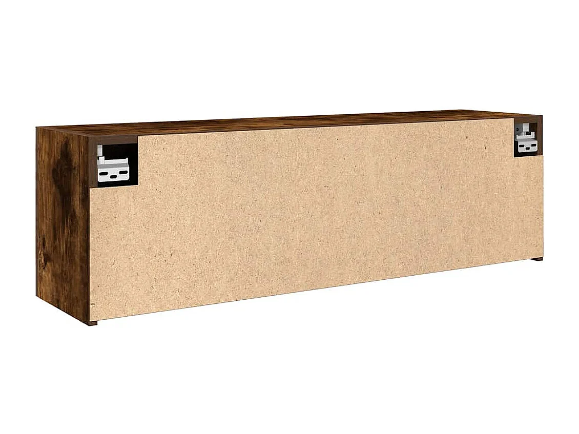 Armoire murale de bain chêne fumé 100x25x30cm bois d'ingénierie