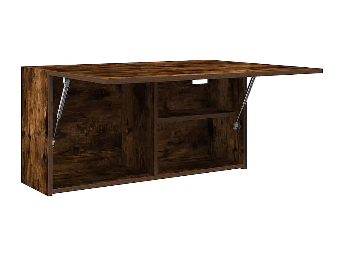 Armoire murale de bain chêne fumé 80x25x40 cm bois d'ingénierie