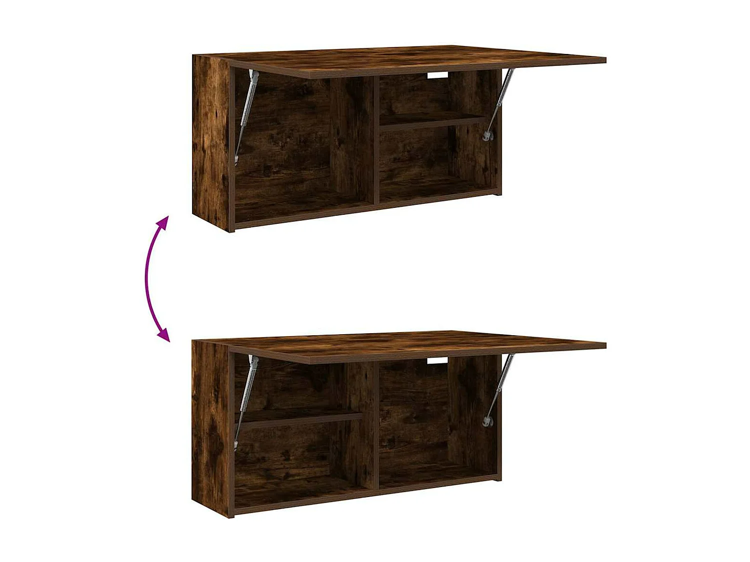 Armoire murale de bain chêne fumé 80x25x40 cm bois d'ingénierie