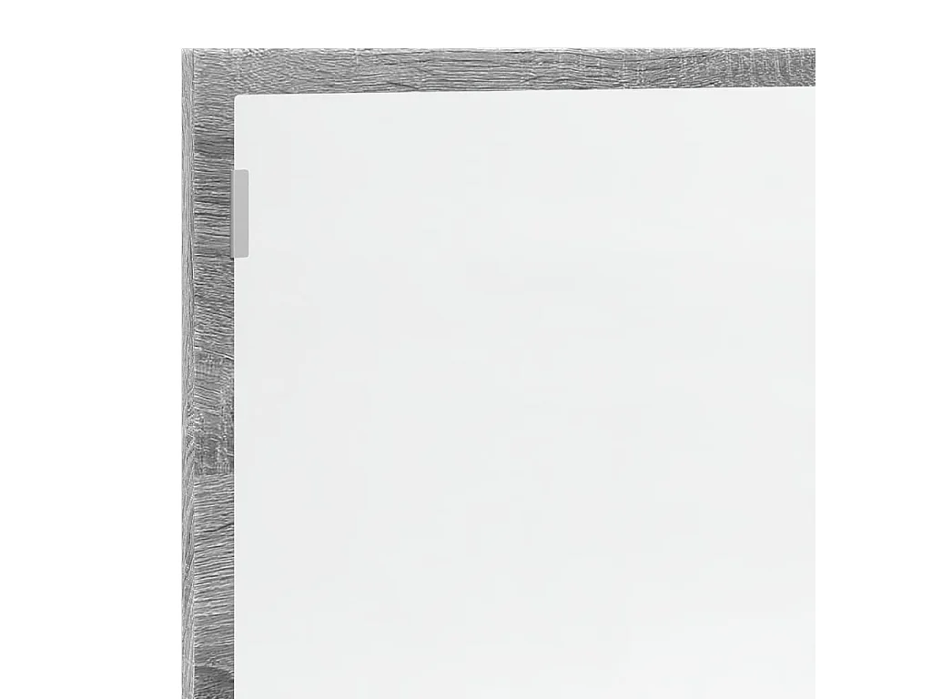 Miroir de salle de bain à LED sonoma gris bois d'ingénierie