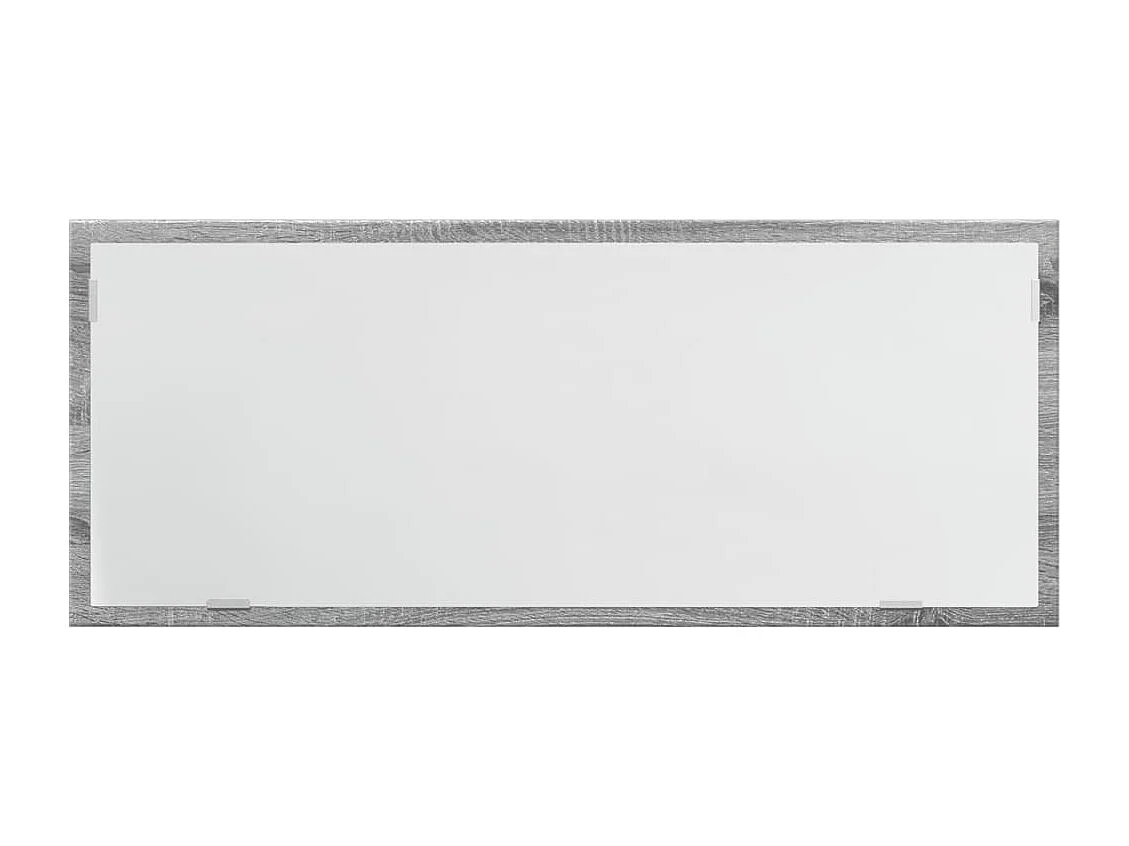 Miroir de salle de bain à LED sonoma gris bois d'ingénierie