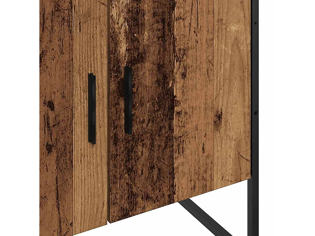 Armoire lavabo de salle de bain vieux bois 60x33x60 cm