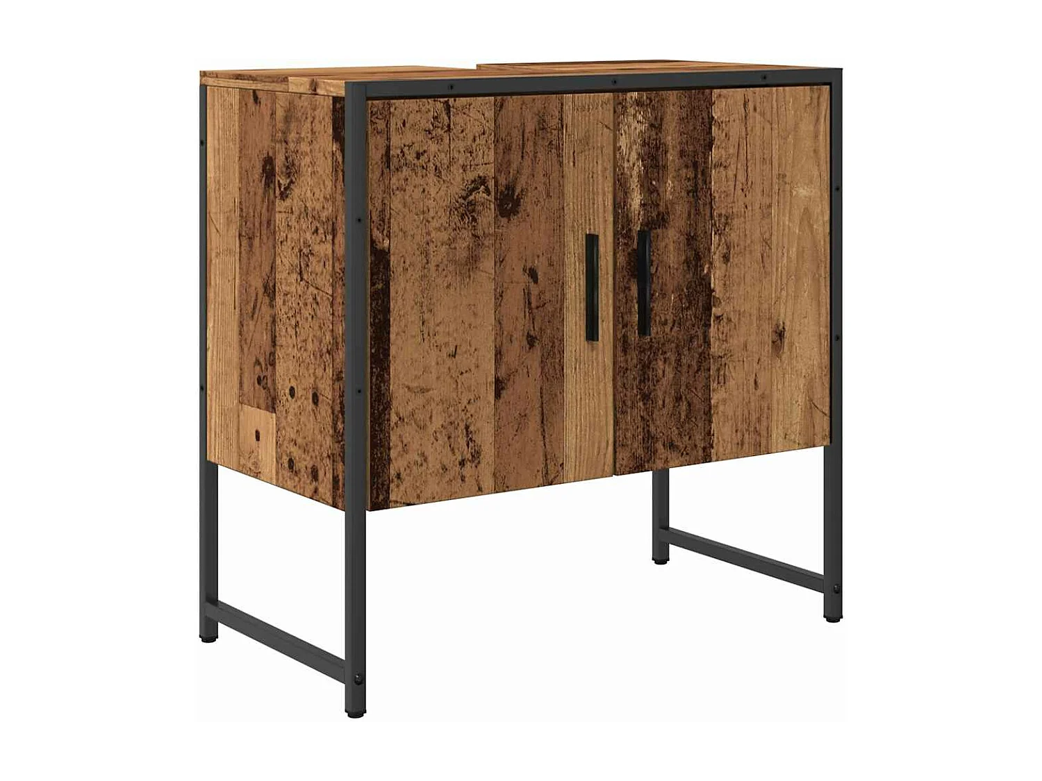 Mueble de baño lavabo madera vieja 60x33x60 cm