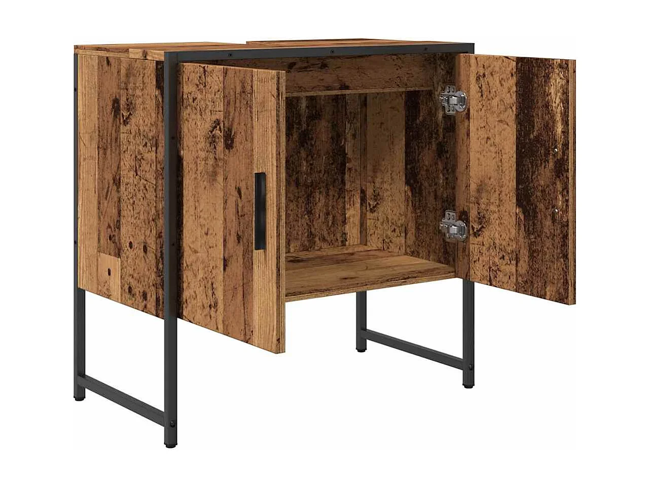 Mueble de baño lavabo madera vieja 60x33x60 cm