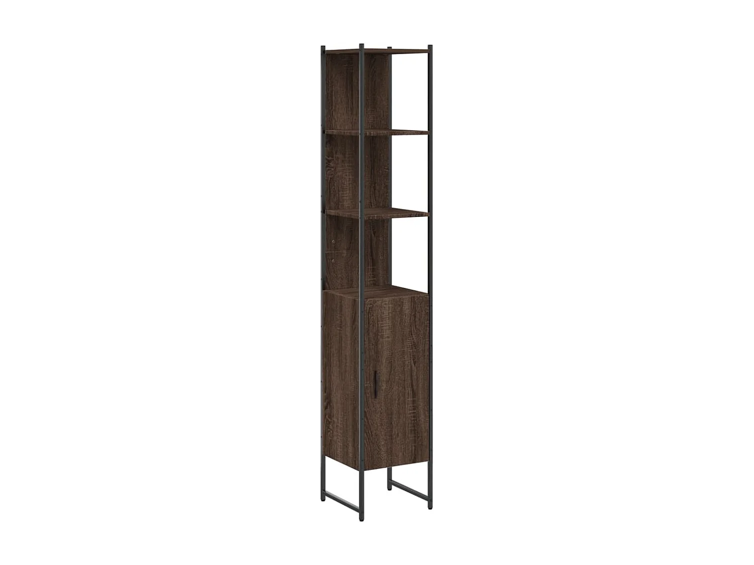Badezimmerschrank Eiche braun 33x33x185,5 cm Holzwerkstoff