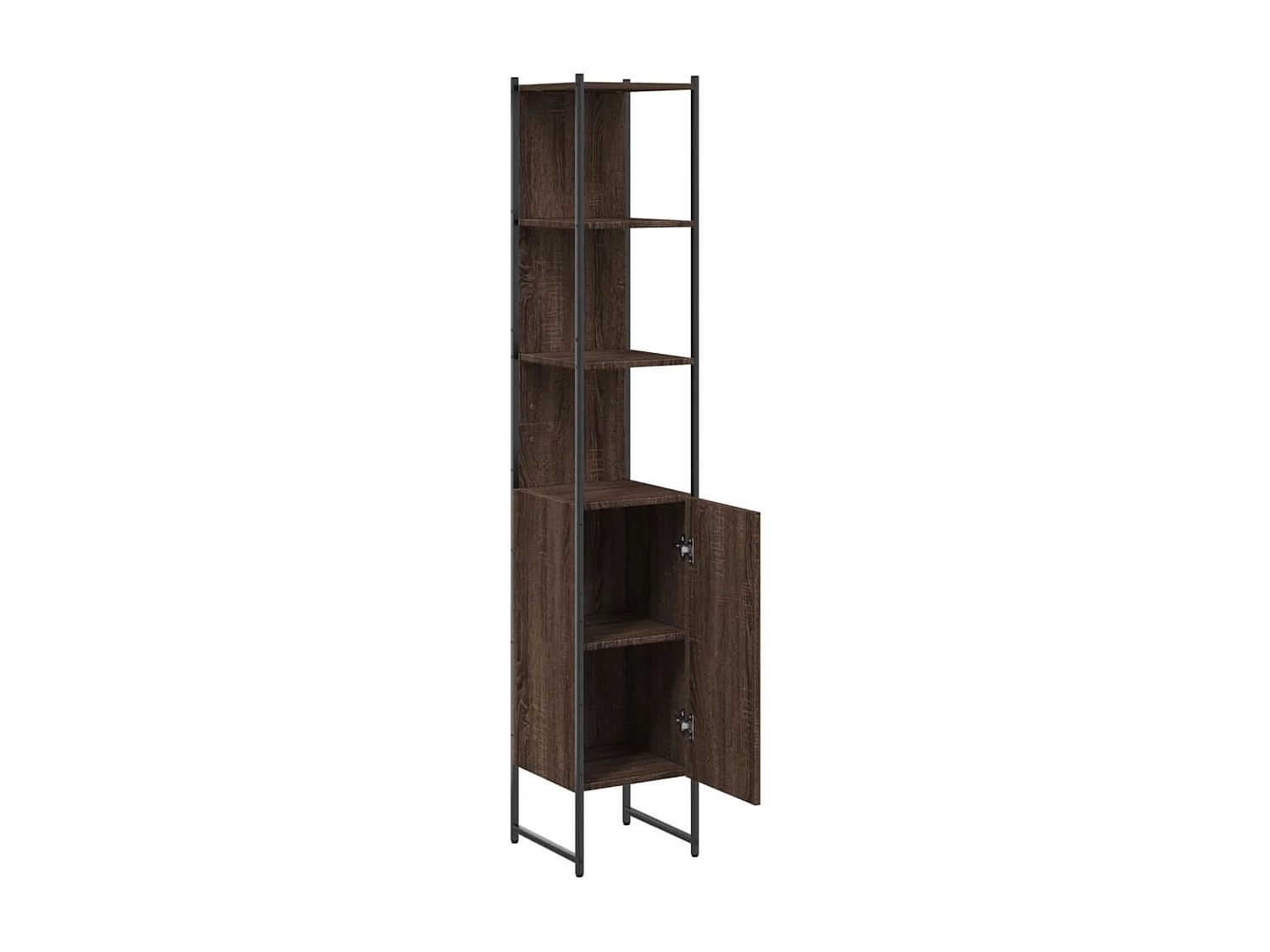 Badezimmerschrank Eiche braun 33x33x185,5 cm Holzwerkstoff