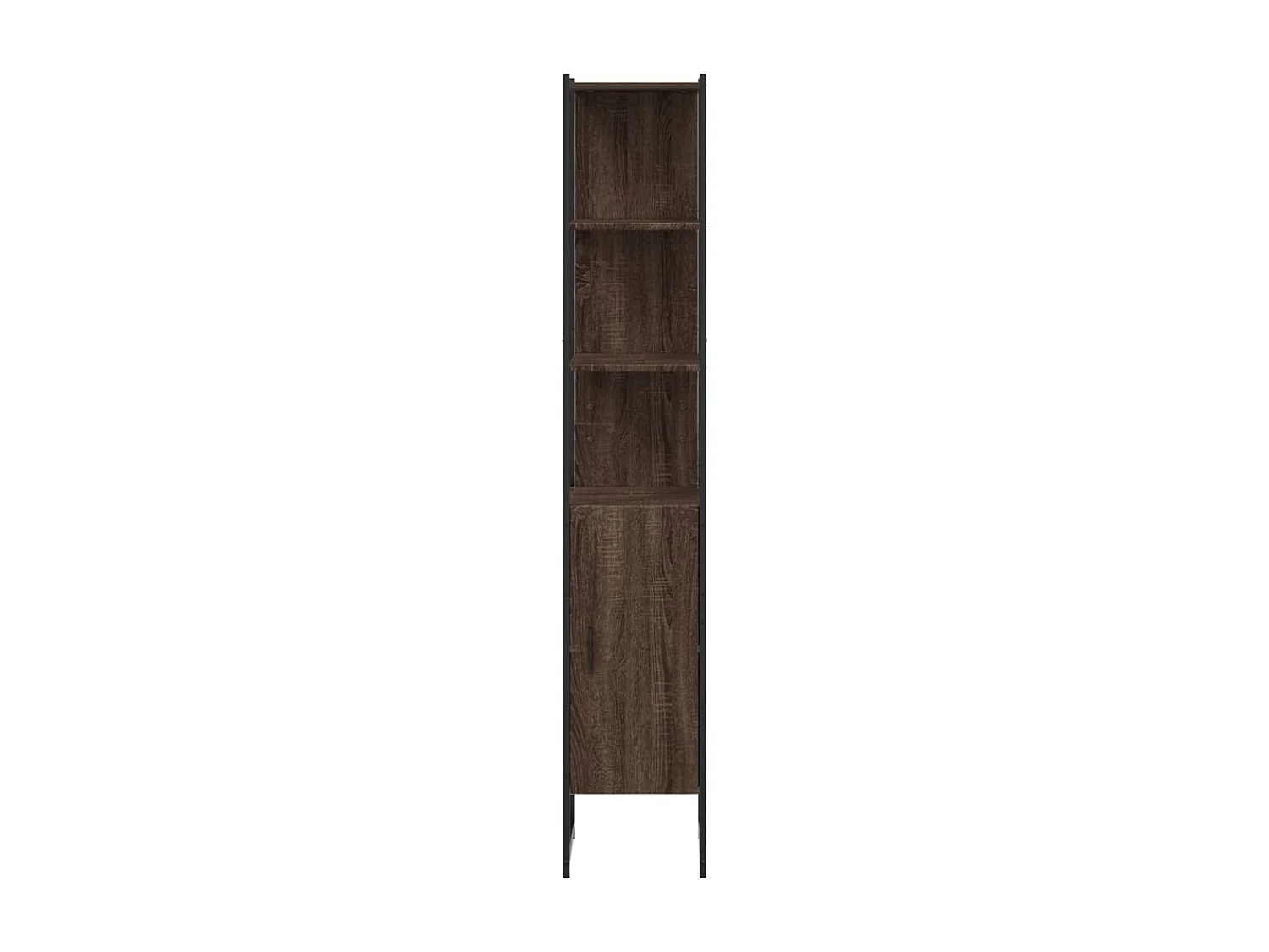 Badezimmerschrank Eiche braun 33x33x185,5 cm Holzwerkstoff