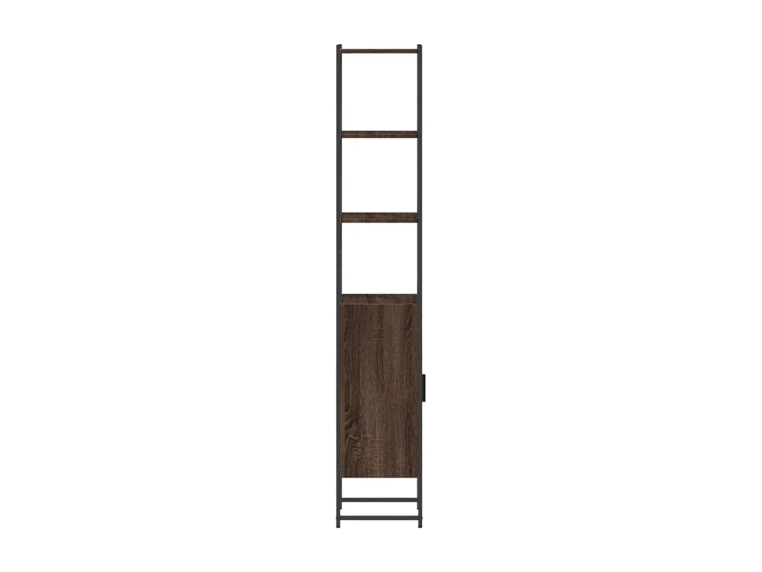 Badezimmerschrank Eiche braun 33x33x185,5 cm Holzwerkstoff