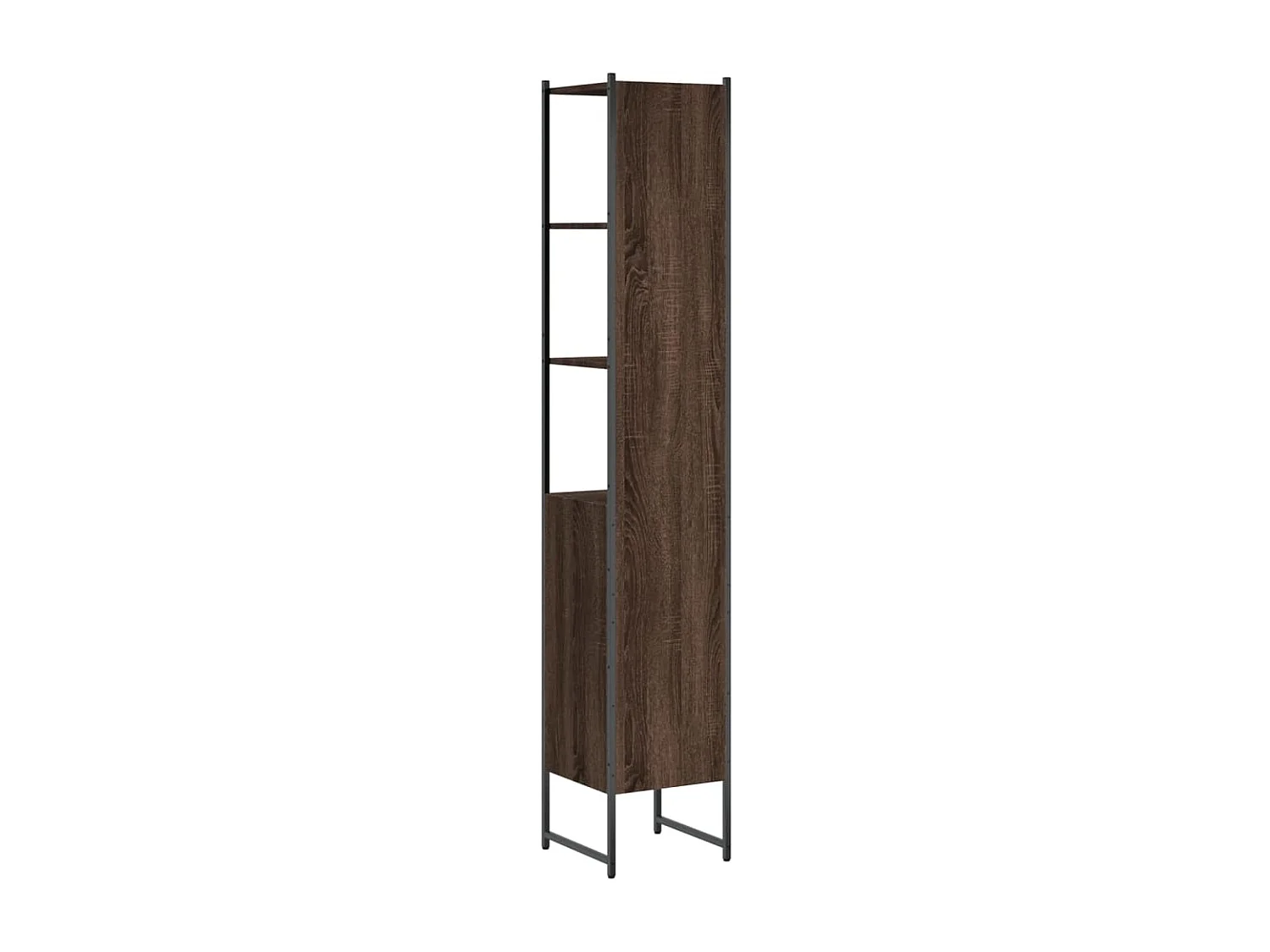 Badezimmerschrank Eiche braun 33x33x185,5 cm Holzwerkstoff