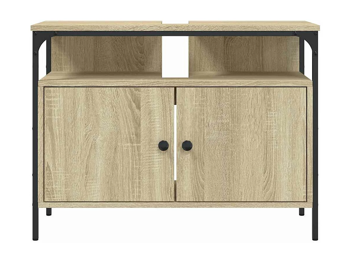 Armoire lavabo de salle de bain chêne sonoma 80x30x60 cm