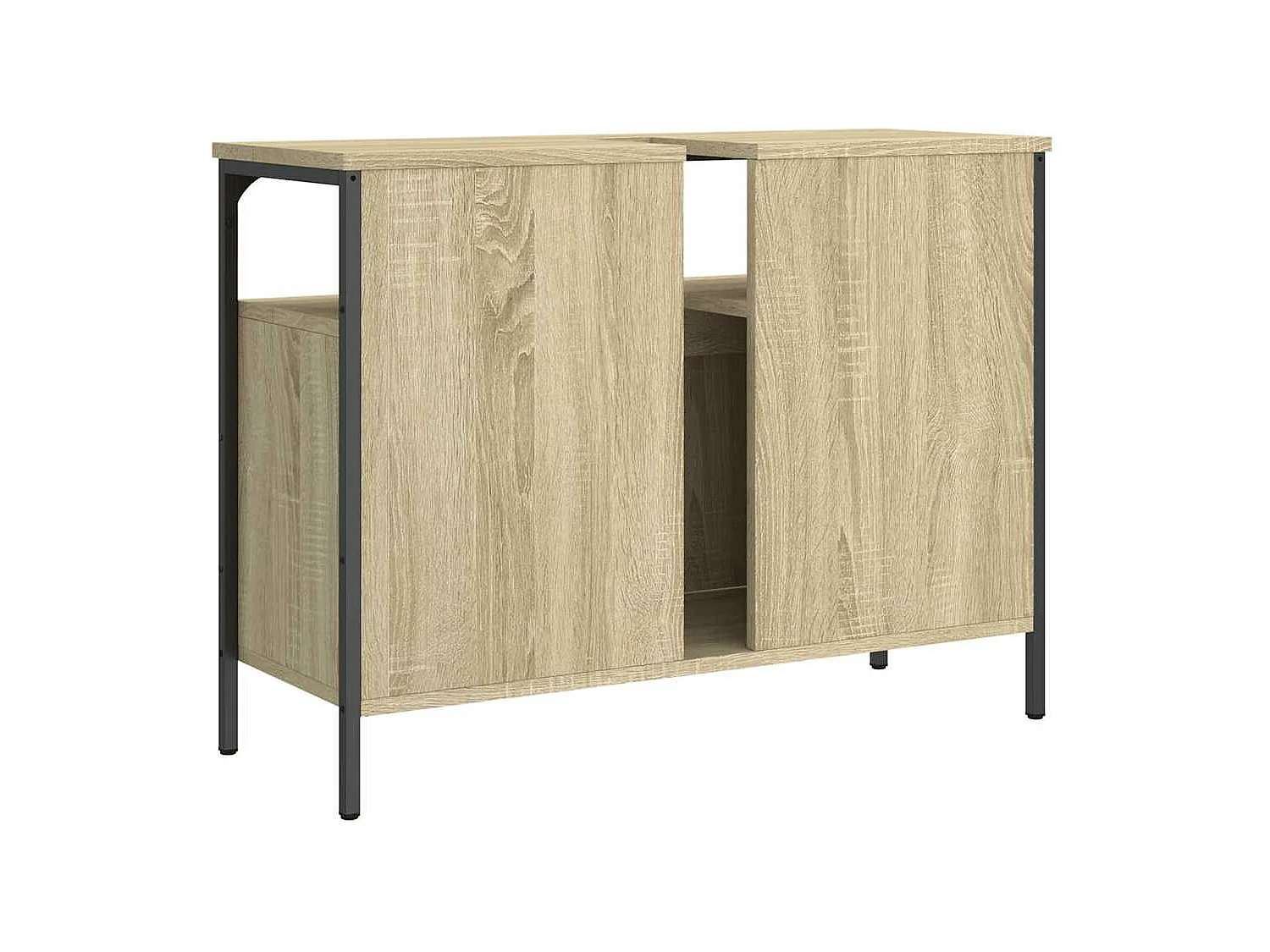 Armoire lavabo de salle de bain chêne sonoma 80x30x60 cm